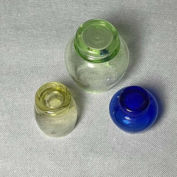 Vintage Lot 3 Pioneer Willow Moon Schnapps Glass Etched Dot Pattern 1945 MCM-UV - Picture 5 of 10